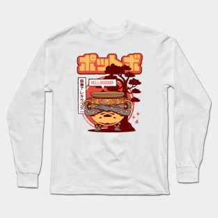 Warrior Jar Japanese Landscape Long Sleeve T-Shirt